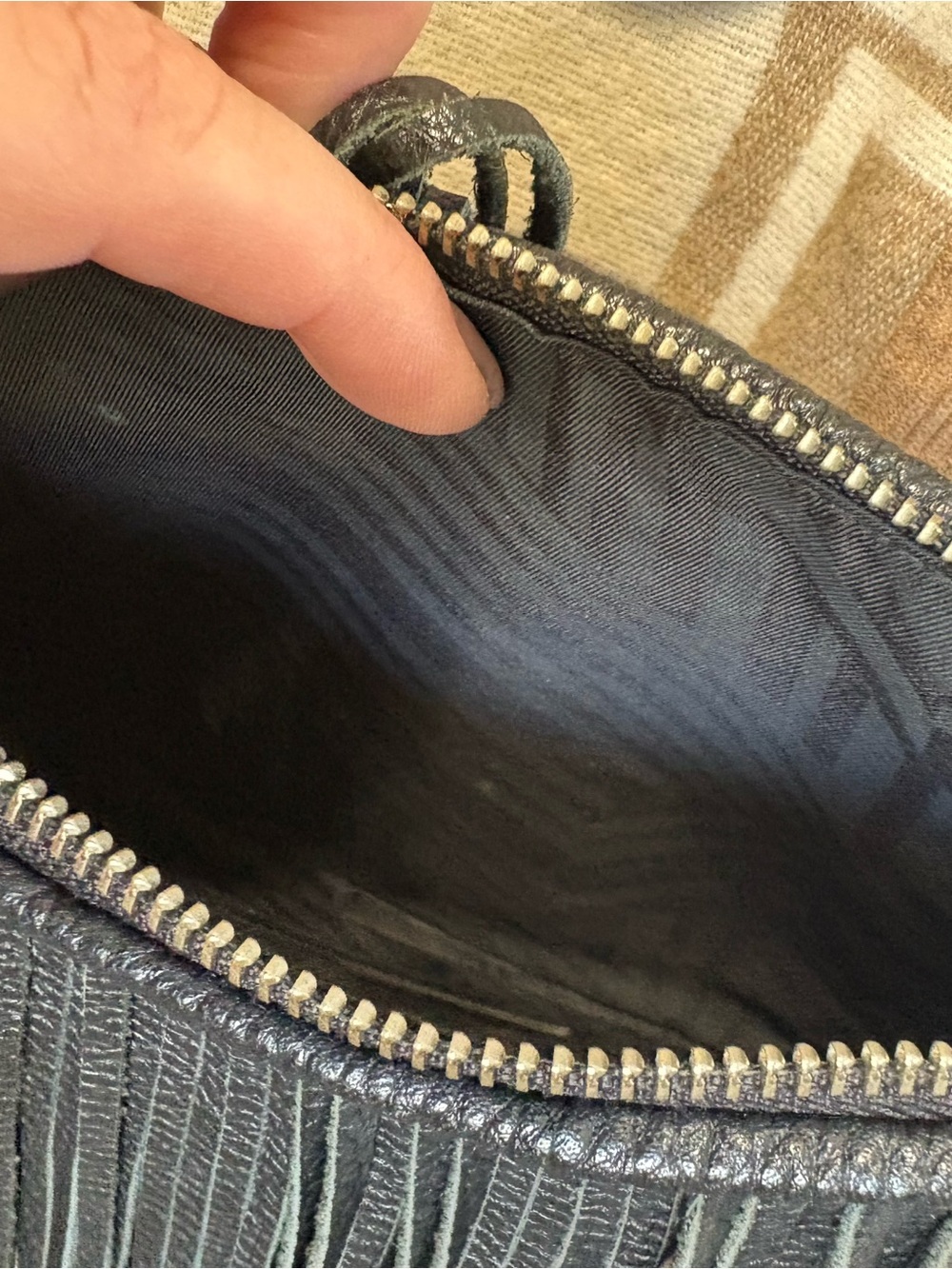 Rebecca Minkoff Black Leather Fringe Crossbody - Picture 4 of 4